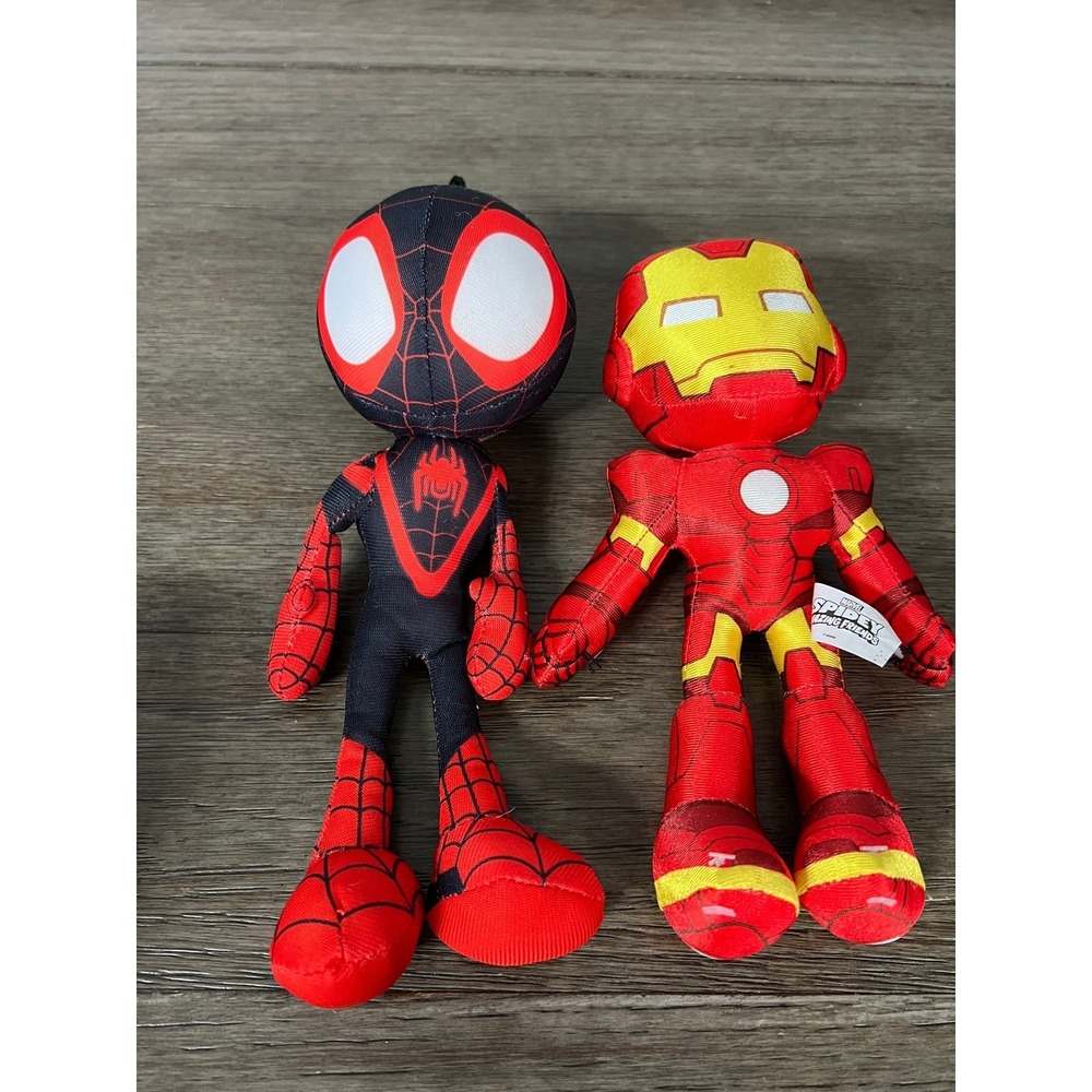 Marvel Spidey and His Amazing Friends Miles Morales Spider-Man Iron Man Plush